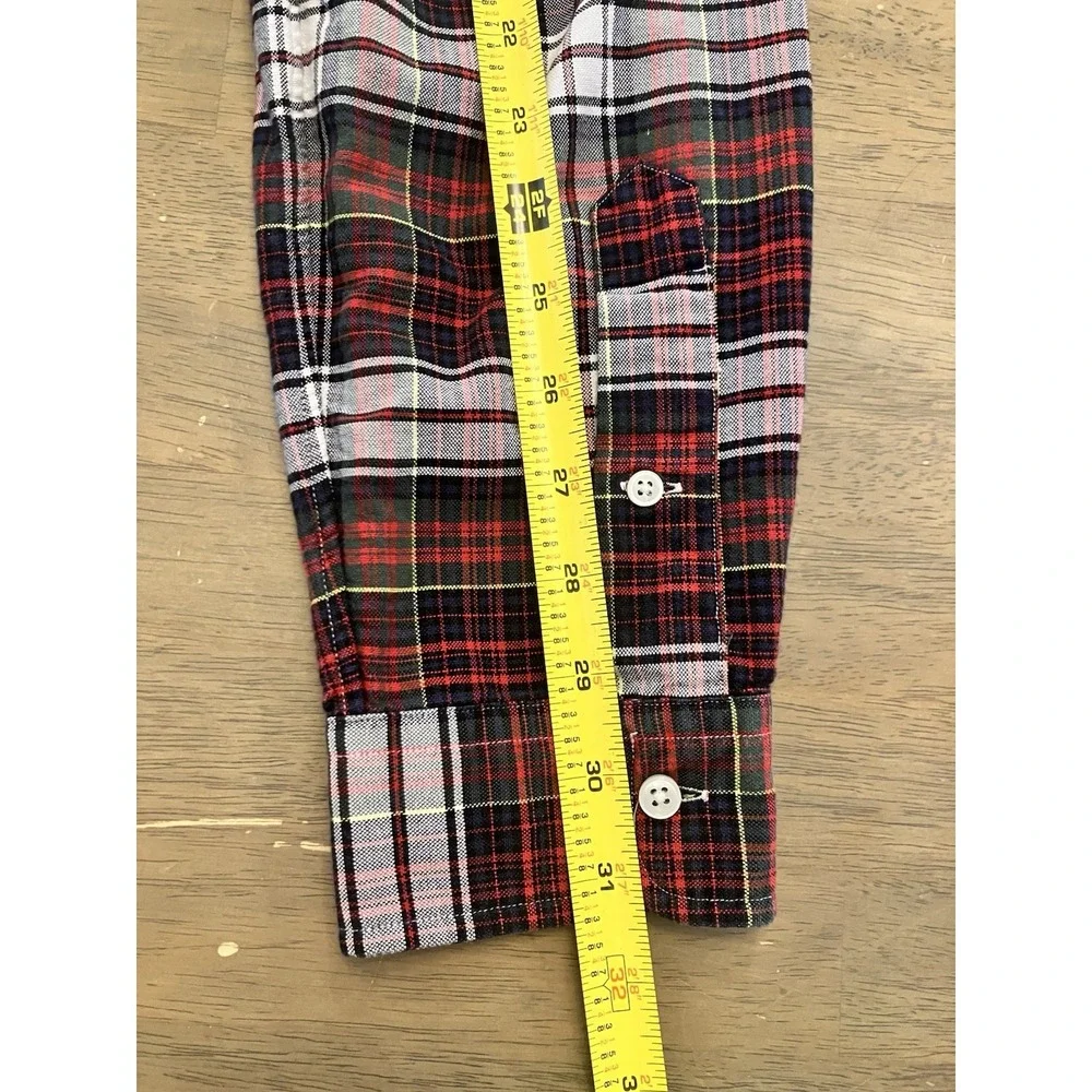 Polo by Ralph Lauren Oxford Men's Large Classic Fit Button Down Tartan Red Green